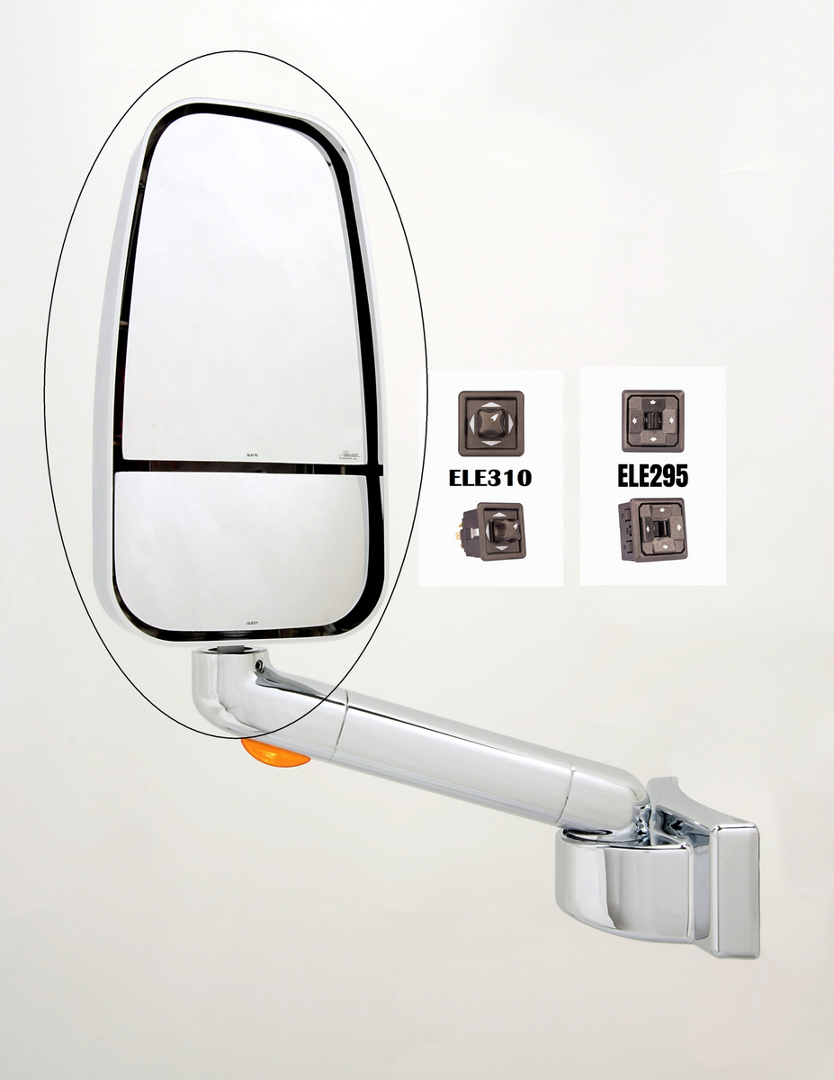 Monaco/Holiday Rambler Chrome 1750 Series Replacement Mirror Head