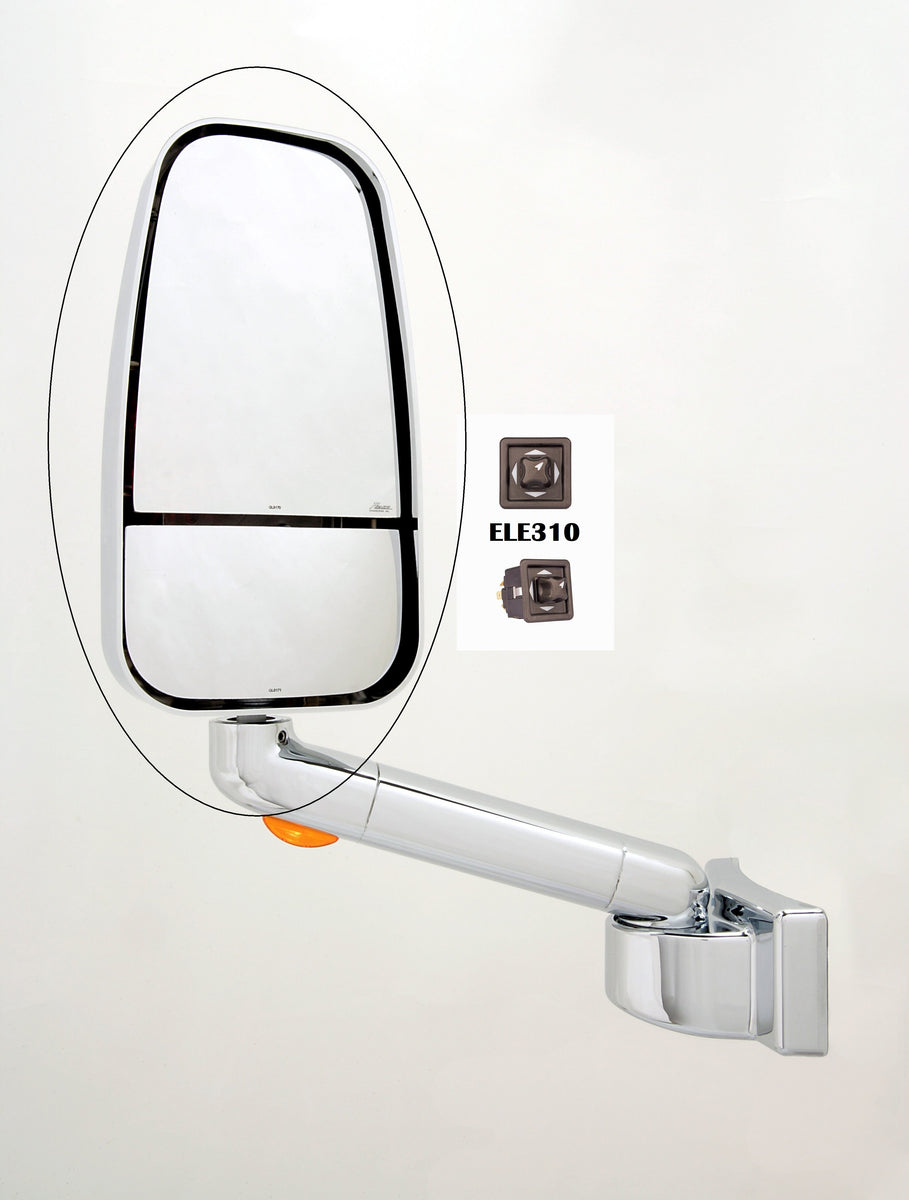 Travel Supreme Chrome 1750 Series Replacement Mirror Head (310-CRM-1703CCHR  TRAVE2035)