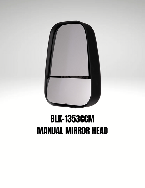 次郎 Manual 1350 Series Replacement Mirror Head (BLK-TX-1353CCM