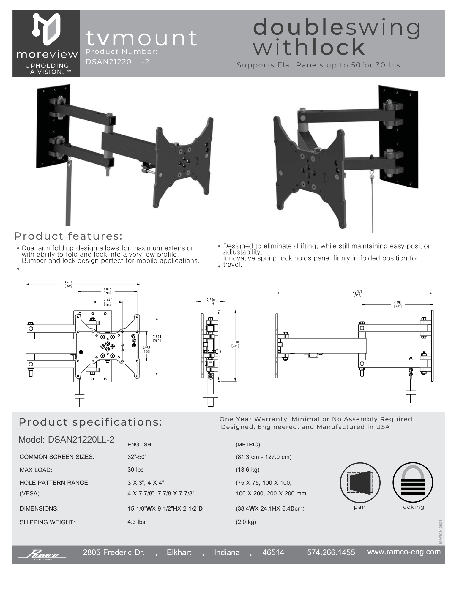 DSAN21220LL-2 TV Bracket