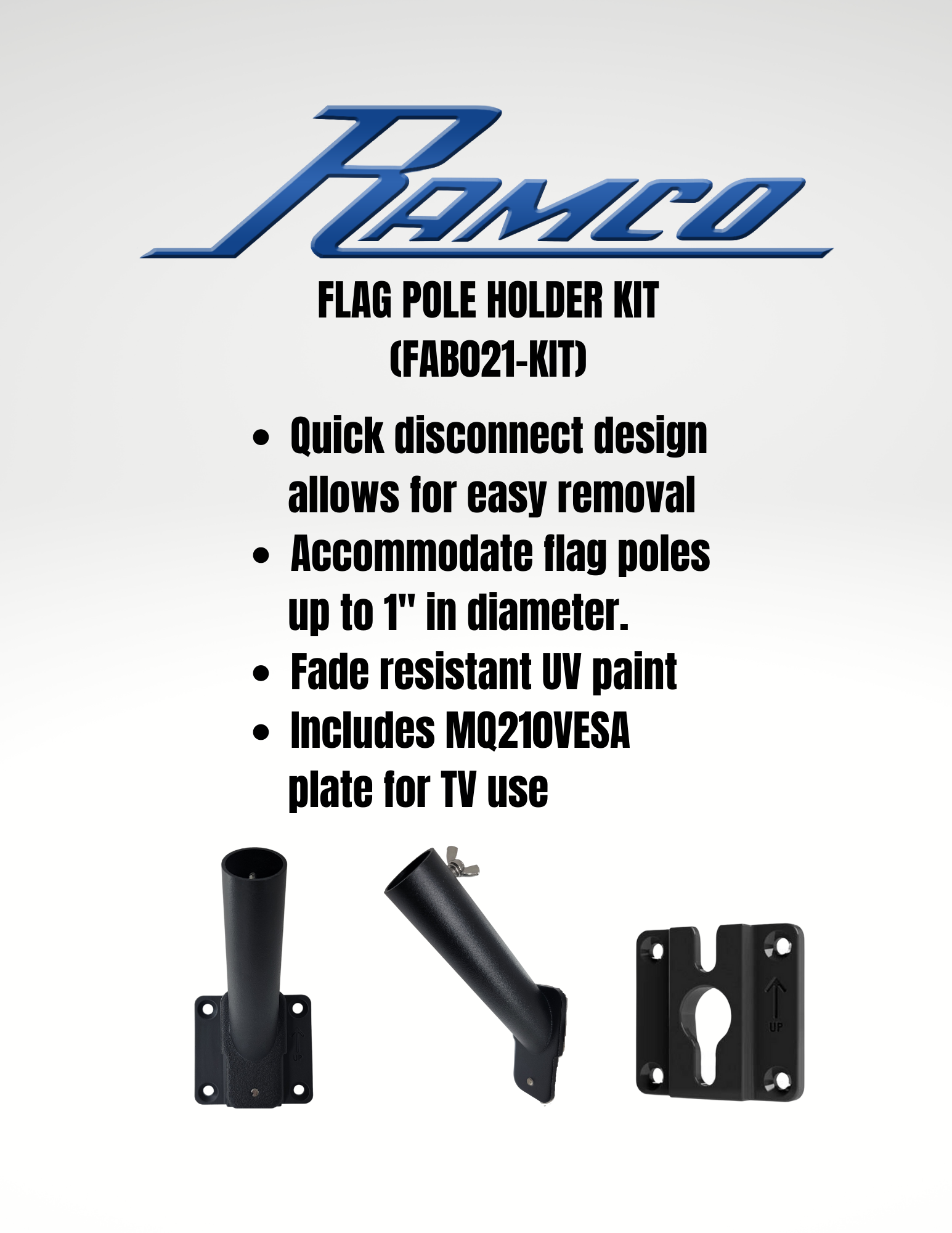 FAB021-KIT Quick Disconnect Flag Pole Holder – Ramco Engineering, Inc