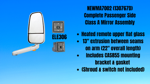 Expedited NEWMA7002 Chrome RH Complete Mirror Assembly