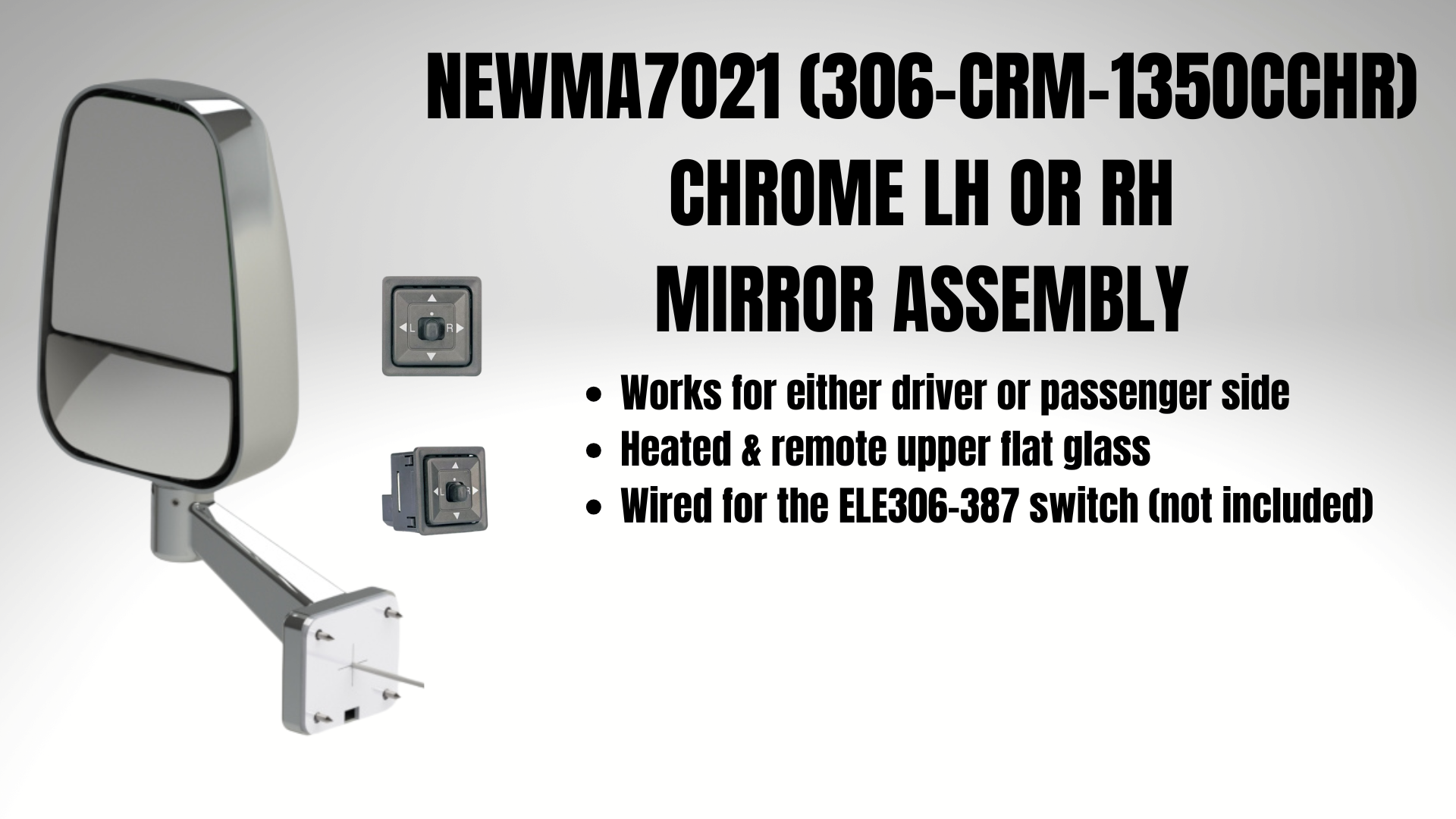 Expedited Newmar Chrome 1350 Series Mirror Assembly (NEWMA7021) – Ramco ...