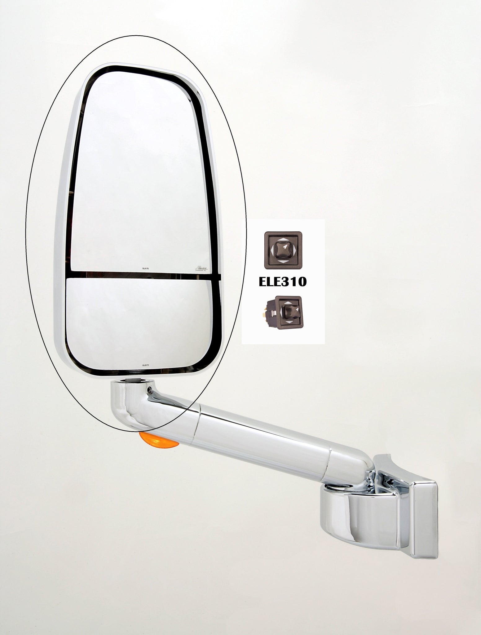 Expedited Travel Supreme Chrome 1750 Series Replacement Mirror Head (310-CRM-1703CCHR TRAVE2035)